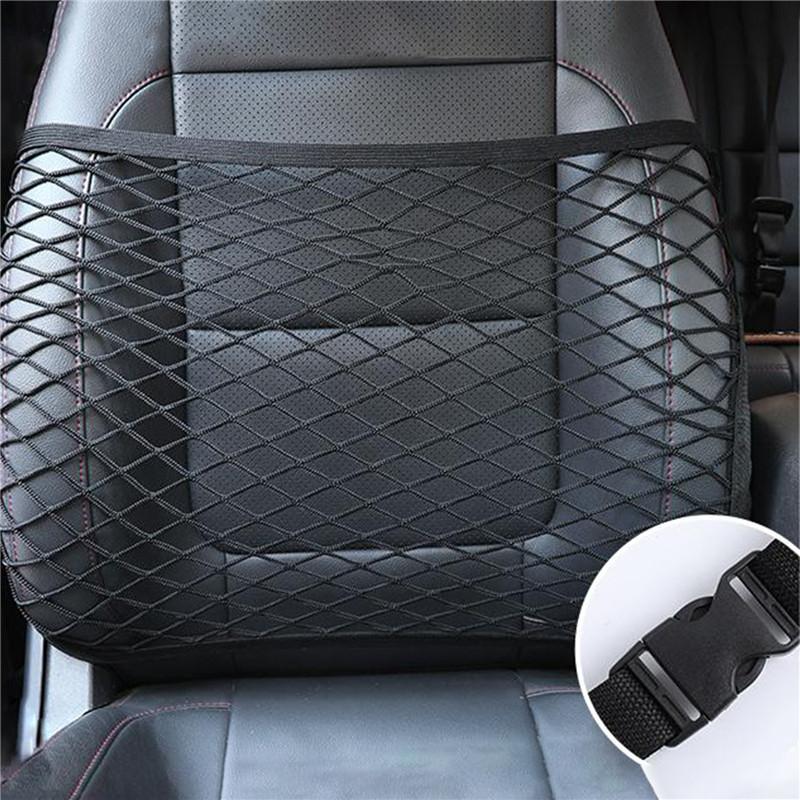 Single Layer Car Trunk Elastic Passenger Mesh Pocket Auto Interior Cargo Storage Net Bag