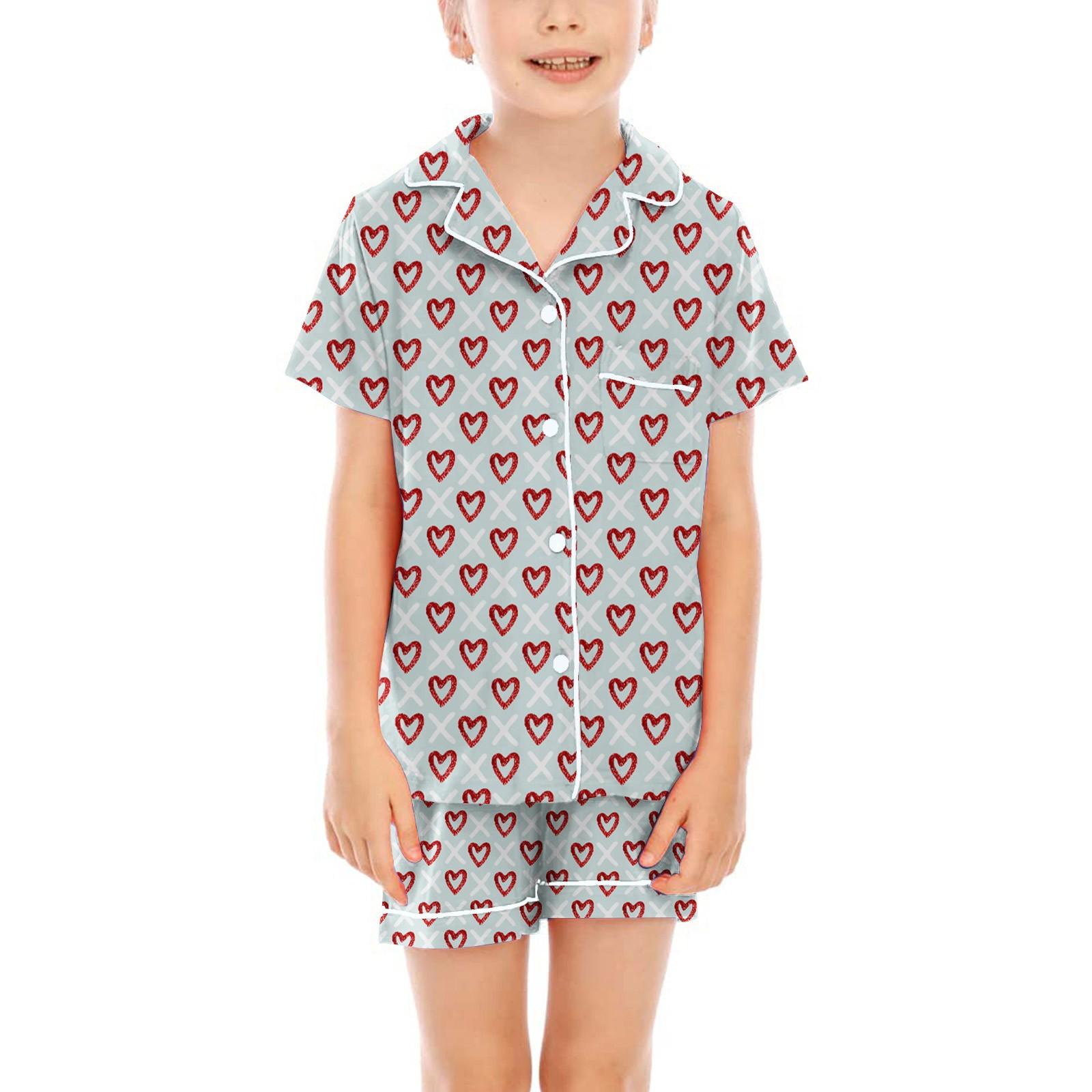 

Детские пижамы, модная рубашка из двух предметов, комплект с шортами, мягкий праздничный комплект повседневной одежды 140