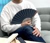 Shoroku Folding Summer Made in Day Comes in a Paulownia Wood Box with Fan Navy Gift [Nishikawa Shoten] Fan, Okayama-made Denim, Use, Japan, Father's