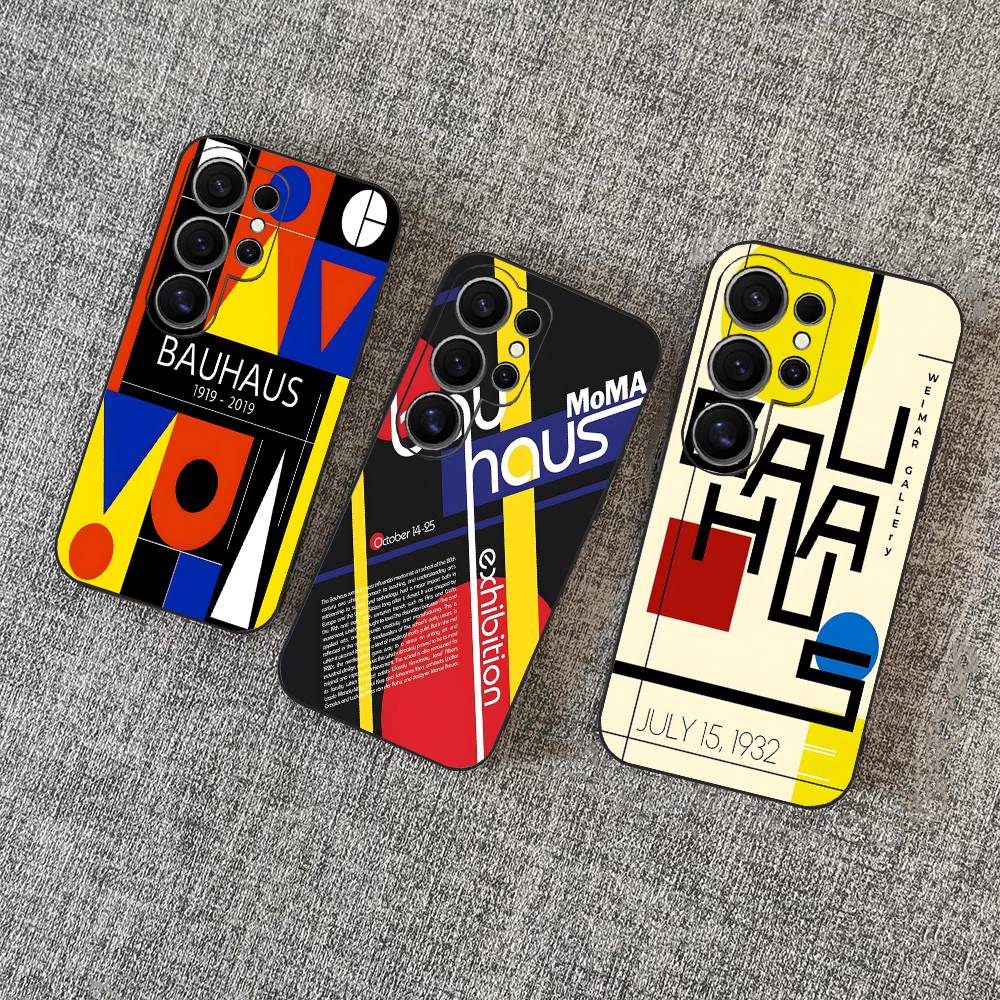 Abstract B-Bauhaus Geometric Art Phone Case For Samsung S 24 Fe 25 Ultra Plus 20 Lite 21 30 22 23 24 22 Ultra 5G Fundas