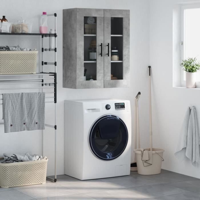 VidaXL Armoire murale gris béton 69,5x34x90 cm 828504