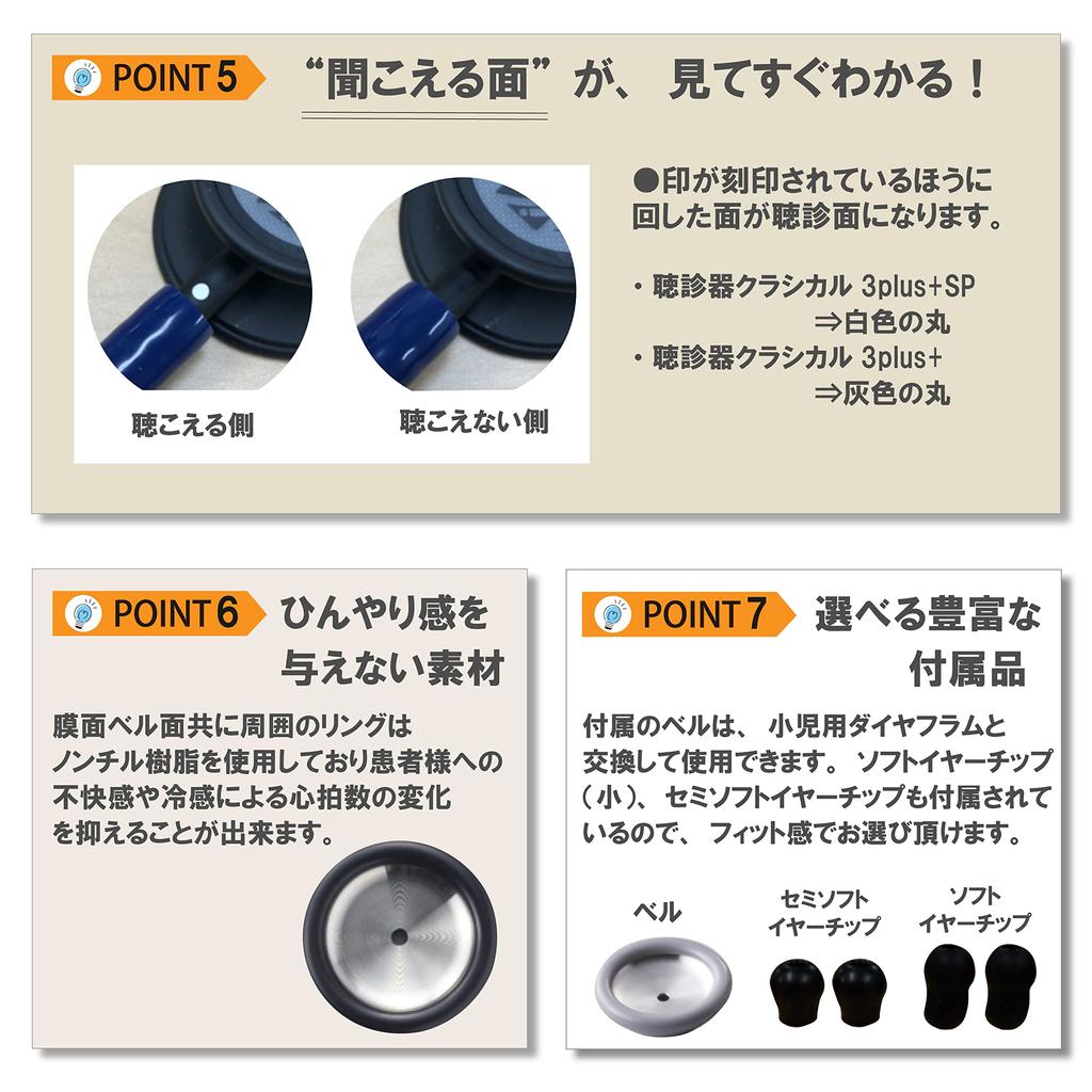 Spiritmedical Classical Dark Blue for Pediatric and Adult Ideal for and Simple Design 3+SP Stethoscope, (CK-SS601CPF), 2-Way Use, Hospitals, Doctors,