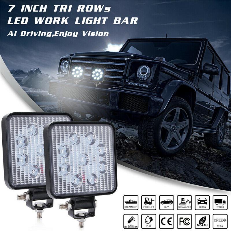 4Inch 27W Square Spot Beam Led Work Light Driving Fog Lights Front Bumper US 4Inch 27W Square Spot Beam Led Work Light Driving Fog Lights Front Bumper US