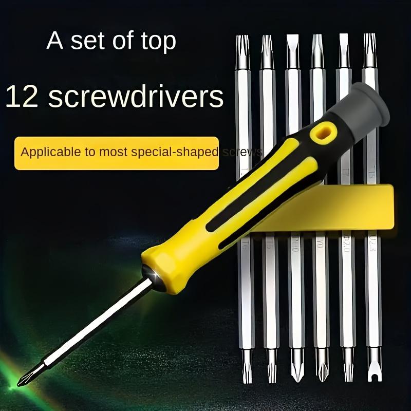 12-in-1 Precision Screwdriver Kit Torx, Flat, Phillips & Hex Bits (for Smartphones, Tablets, Electronics, Home Repairs & Smart
