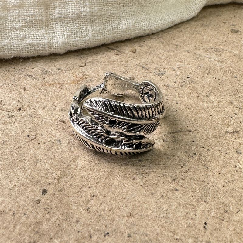 European and American Retro Bohemian Ethnic Style Turquoise Ring Exotic Wasteland Style Carved Open Adjustable Ring for Women Ring Style 23 [Opening Adjustable]