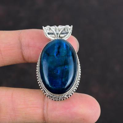 Ciondolo in labradorite neon flash, gioielli fatti a mano, ciondolo con pietre preziose, ciondolo in argento sterling 925, ciondolo vintage delicato, gioielli in argento per regali
