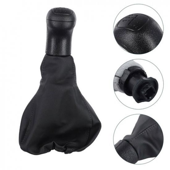 Gear Shifting Made Easy with This Black Leather Knob for Mercedes Vito W638