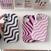 2 In 1 Glossy Double Color Wave Stripes Case for IPhone 12 13 14 15 16 17 Pro Max 17Air Hit Color Collision Shockproof Cover