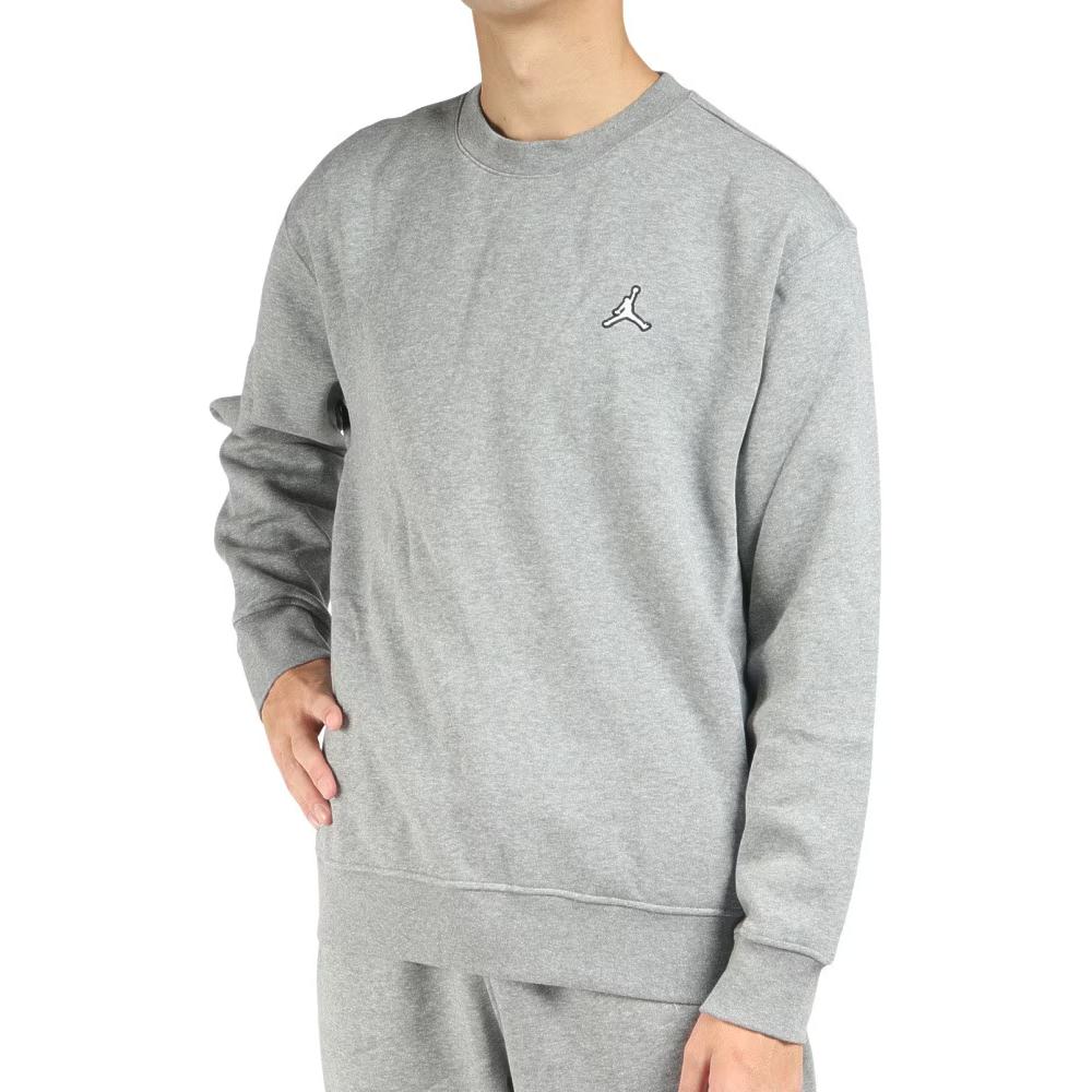 Jordan Besticktes Logo Einfarbig Rundhals Pullover Sweatshirt Herren Oberteile Grau DQ7521-091
