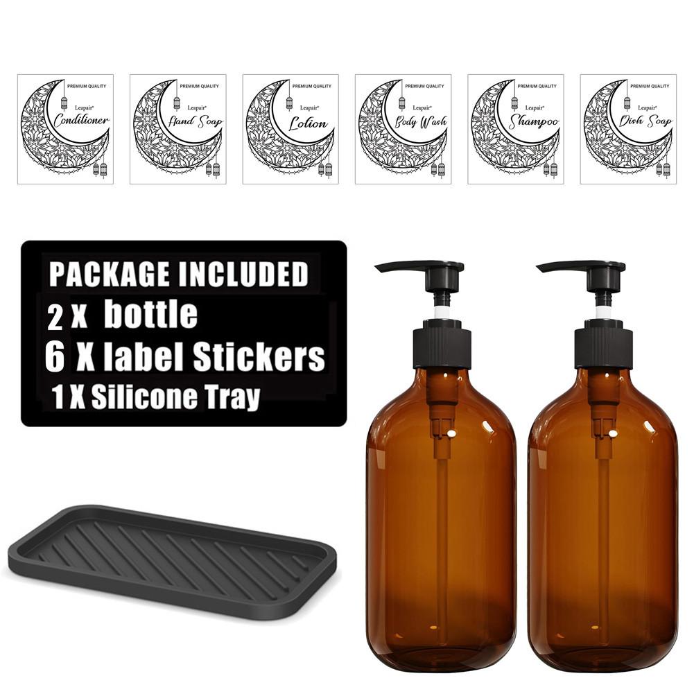 Lotion Dispenser Hands Soap&Dish Storage Container Hand Pump Bottle For Bathroom/Kitchen Muslim Ramadan Decor