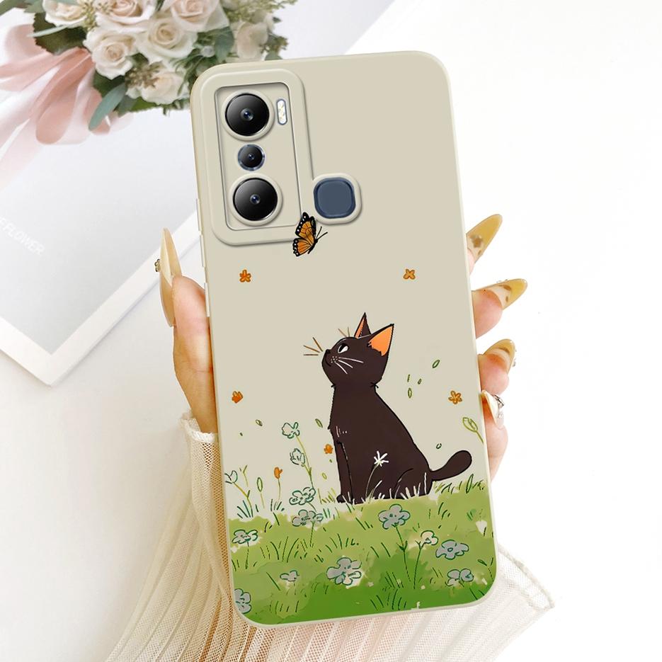 For Infinix Hot 20i Case Hot 20S X6827 Luxury Flowers Candy Painted Cover Soft Silicone Case For Infinix Hot 20 Play Hot20 Shell