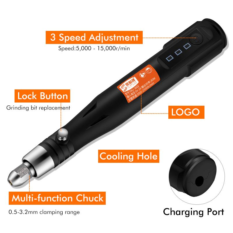 Buy Handheld Engraving Pen Rotary Tools 15000RPM 3 Speeds Handheld