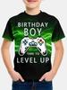 T-Shirts for Boys Short Sleeve 3D Gamepad Print Kids Summer Clothes Casual Fashion O-Neck Boys Tshirt Tops Children's Clothing