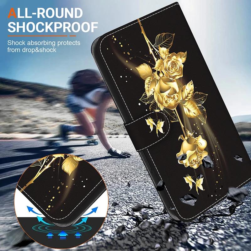 Stand Flip Wallet Case For Moto Edge X70 Air 30 40 50 60 70 Fusion Ultra Neo 5G 30 40 50 Pro Cartoon Magnetic Book Cover