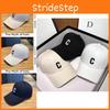 Contemporary Black And White Baseball Cap With Stylish Letter C Embroidery Unisex Design