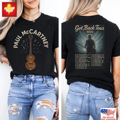 Paul McCartney Got Back 2025 T-Shirt T-shirt de Tournée 2025 Vintage Rock Tee S-5XL T-shirt Unisexe