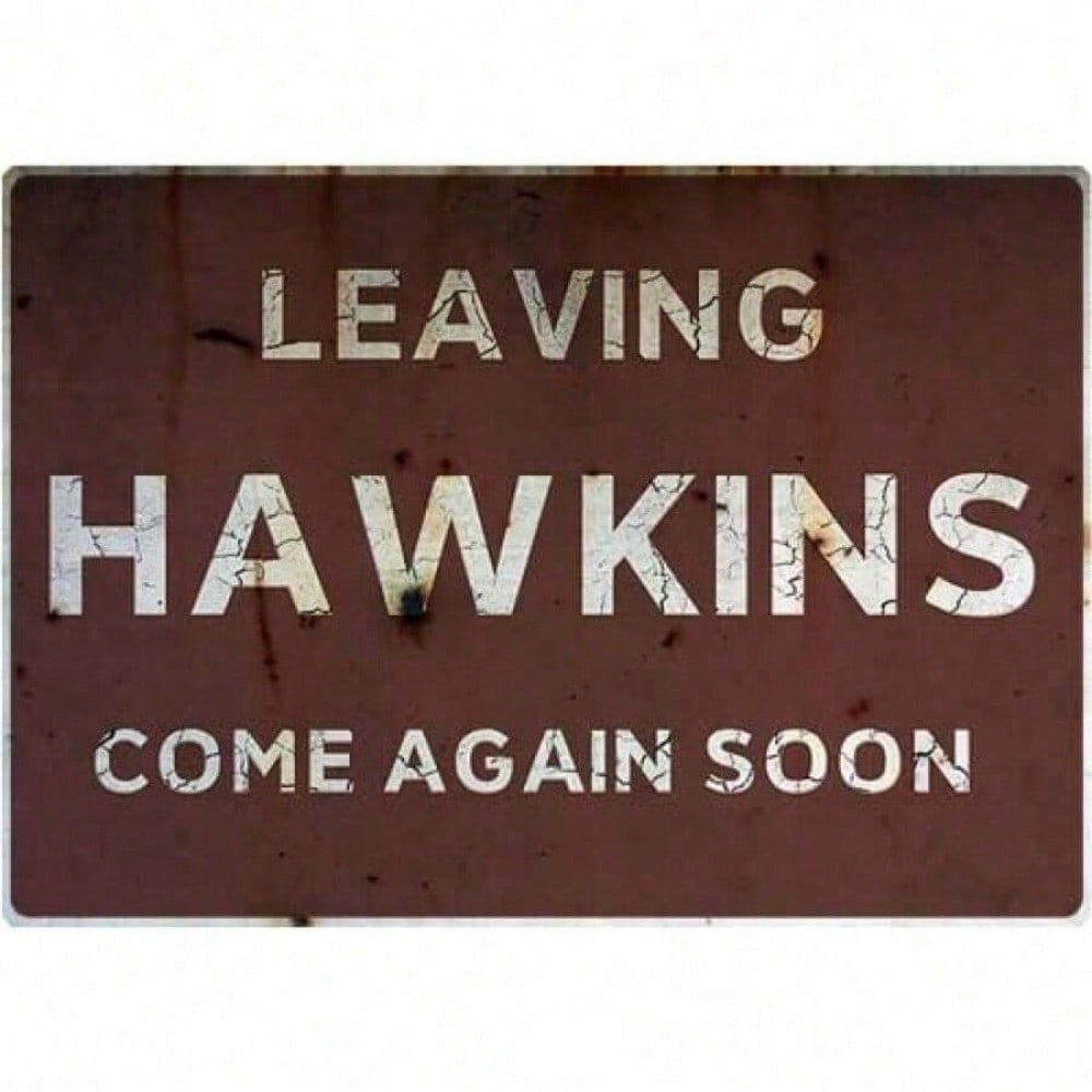 

Постер из металлической жести Stranger Things 8x12 дюймов Винтажное настенное искусство Домашний декор Подарок разноцветный