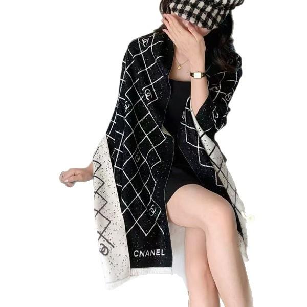 New Xiaoxiang Wool Blend Classic Light Luxury Letter Shawl Scarf Scarf