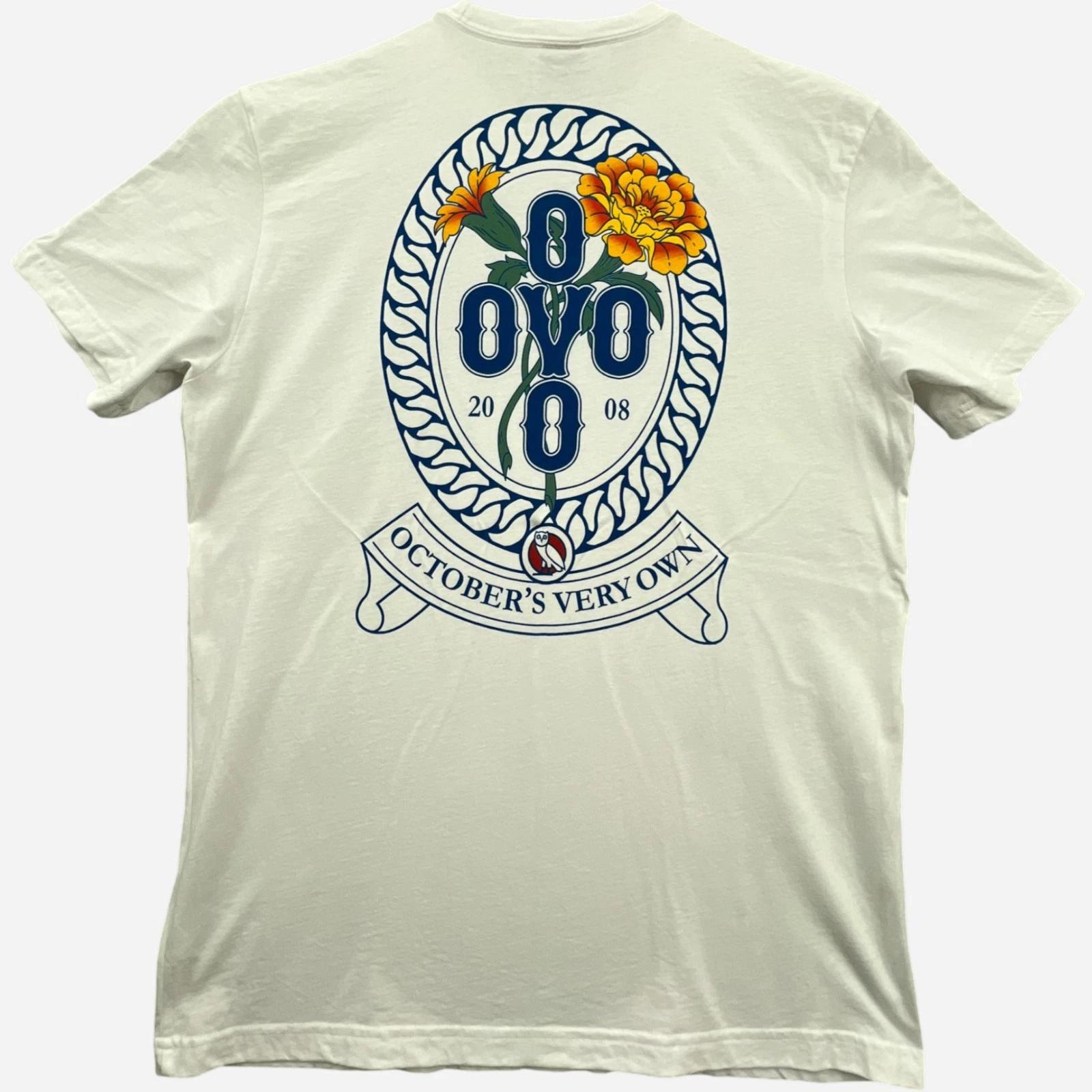 Drake OVO Takashi Murakami Owl T Shirt Mens XL White Floral 2008 Graphic Tee S