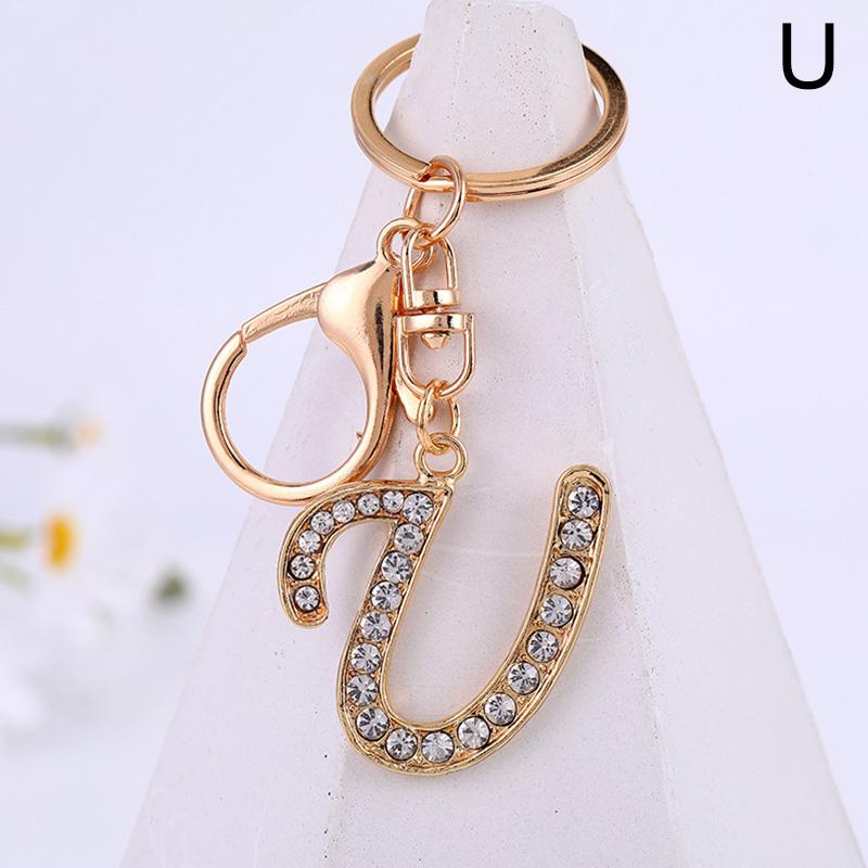 Portachiavi Con Iniziale M Oro – Ciondolo Per Borsa, Zaino E Chiavi, Accessorio Moda Donna