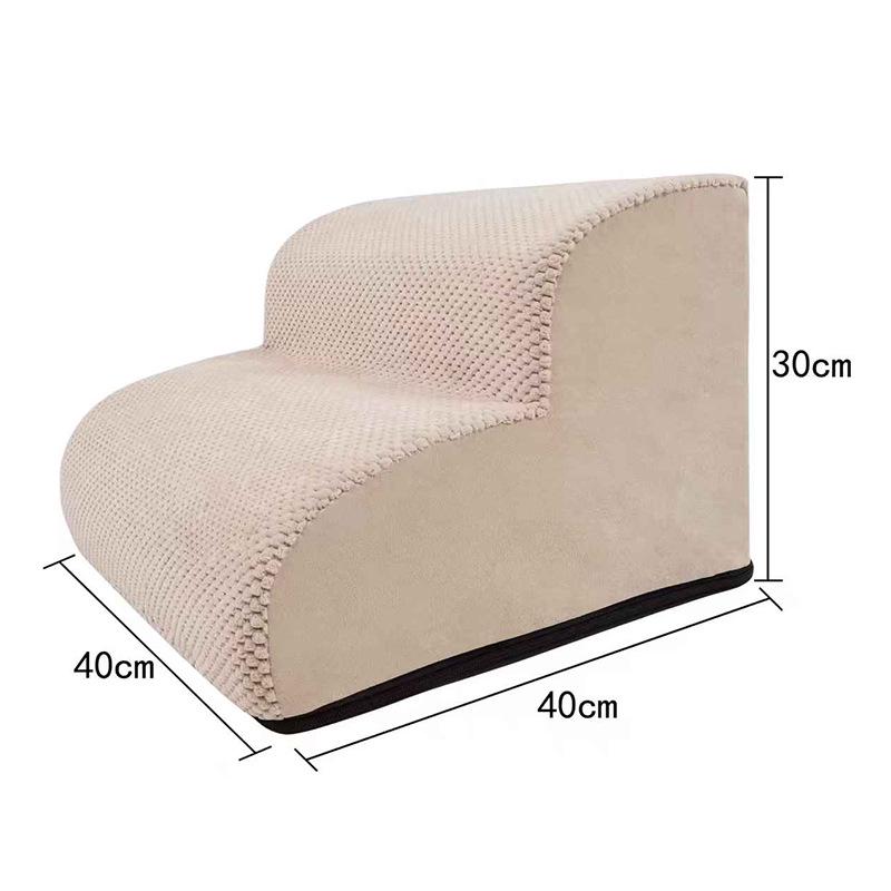 Scări pentru animale de companie din burete gri lavabil, Rampă pentru canapea pentru câini mici/medii