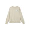 Jordan Logo Embroidered Solid Knit Crewneck Sweatshirt Women Tops Sand White DM5190-126