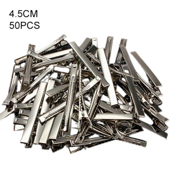 50Pcs Mini Metal Prong Alligator Clips Hair Bows Hair Accessories Beauty Tool
