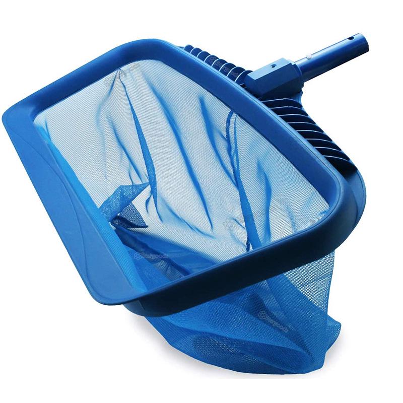 Heavy-Duty Pool Skimmer with Mesh Bag for Leaf Cleaning - Blue Deep Water Net for Ponds