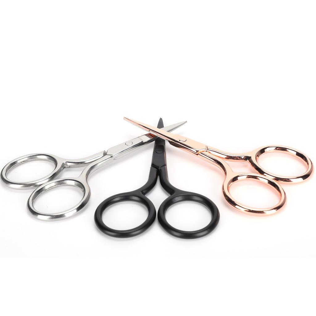 3Pcs Vintage Scissors Small Portable for Eyebrow Nose Hair Trimming Cutting Tools