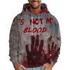 Vintage 3D It'S Not My Blood Bloody Letter Patterns Printed Sweatshirts Hoodies For Men Clothes Y2k Top Pullovers Spring And Autumn Boy Tees Clothing