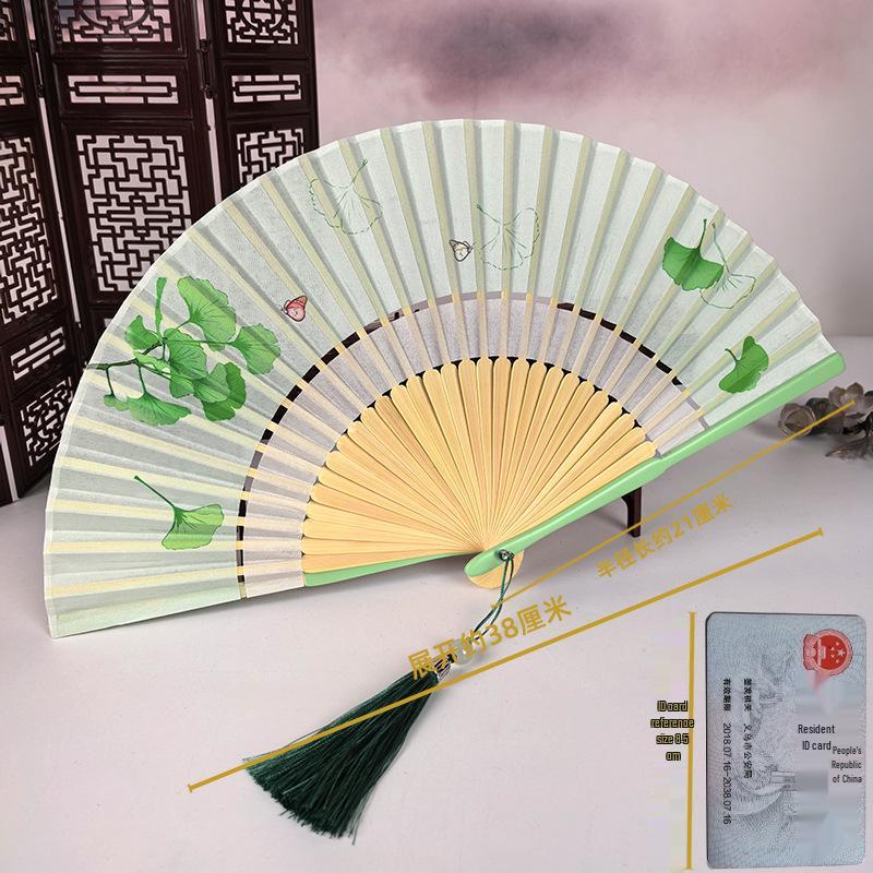 Tradycyjny Chiński Składany Wachlarz Bambusowy do Hanfu i Qipao