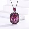 Jewelry Simulation Red Corundum Bird'S Nest Cut Black Gold Retro Set 15 * 20
