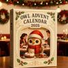 Owl-Advent Calendar 2025 24 Pack Xmas Tree Ornaments Set For Kids' Room Xmas Fun