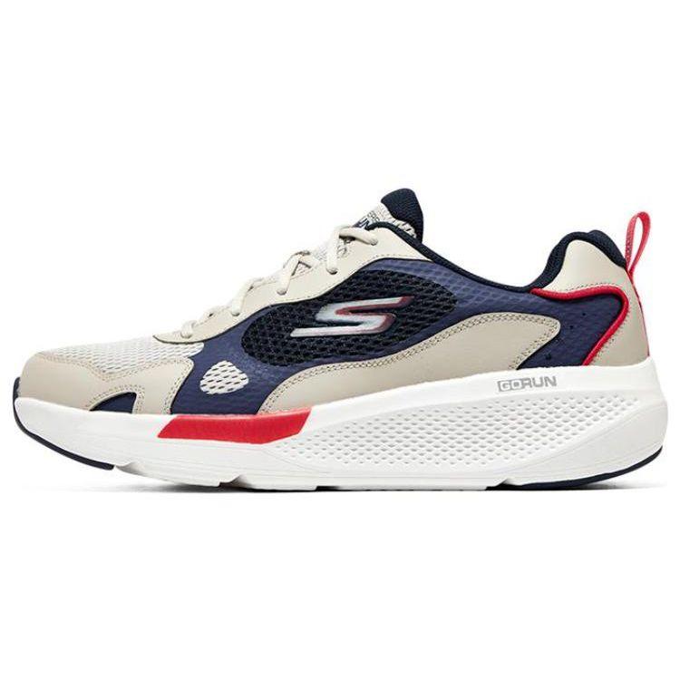 Skechers Go Run Elevate Round Toe Lace-Up Mesh Synthetic Low-Top Casual Running Shoes Men sneaker Blue Gray 220321-NTMT 39.5