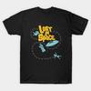 Men Black Print T-shirt Vintage Lost In Space No-Cut Transfer Paper Print Cotton Tshirt