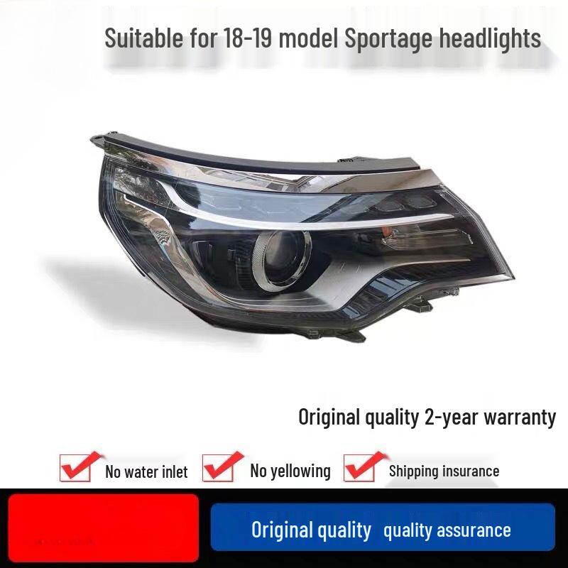 Compatible Headlight Assembly for 2018-2019 Kia Sportage with Daytime Running Lights and High Trim Cover