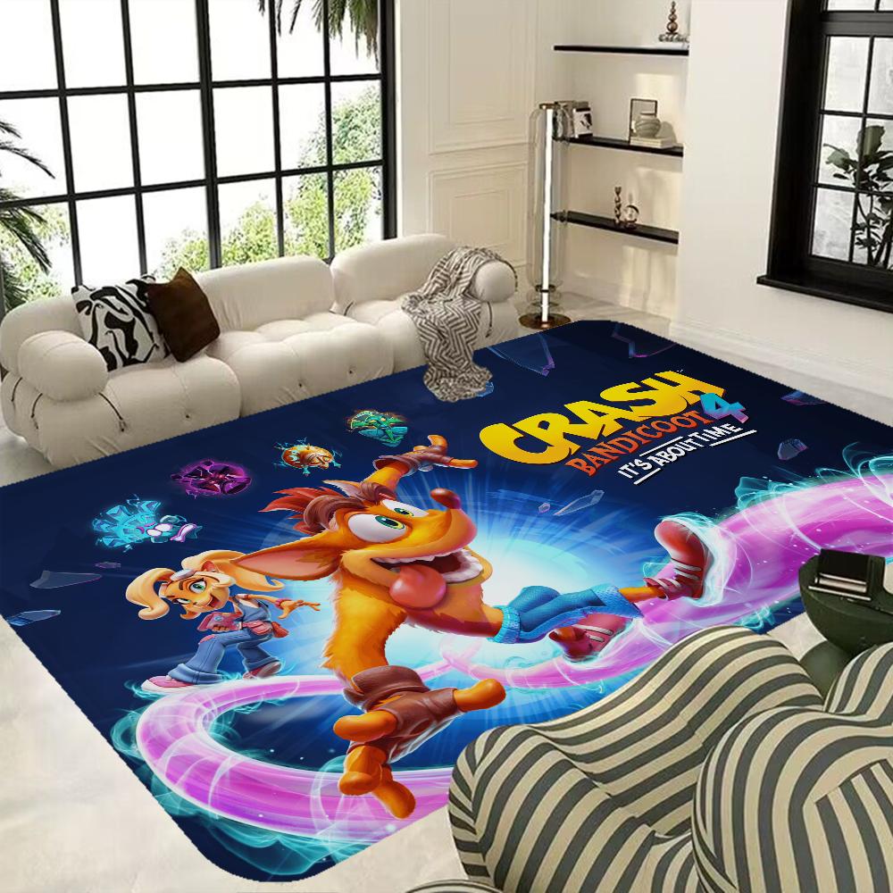 Crash Bandicoot Long Rugs Cheaper Anti-slip Modern Living Room Balcony Printed Bedside Area Rugs