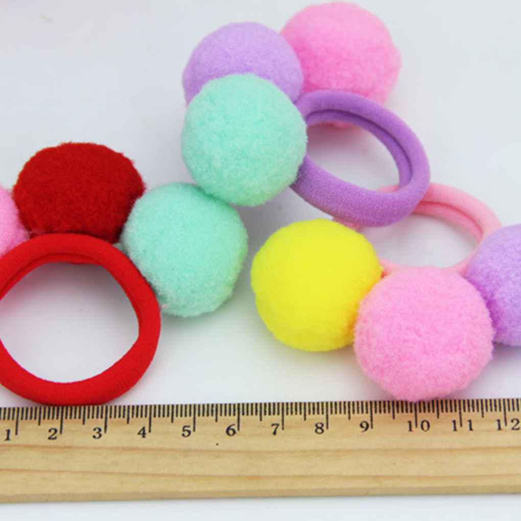 Lovely Elastic Kids Girls Soft Ball Hairband Rope Ring Hair Headwear Accessories