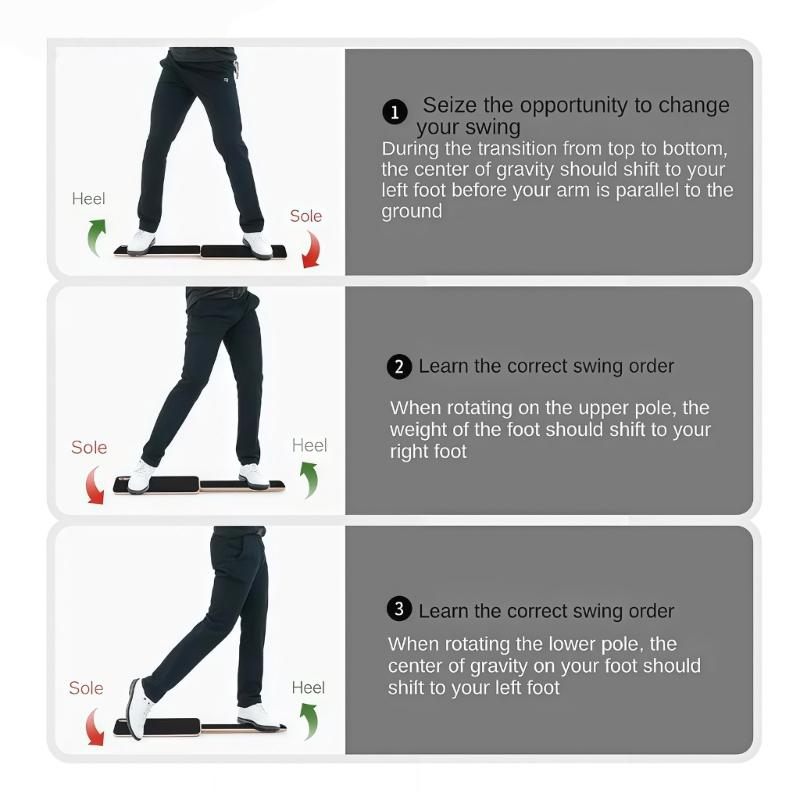 Permanent Golf Practice Tool Golf Weight Transfer Board for Developing Proper Movement and Body Rotation Methods