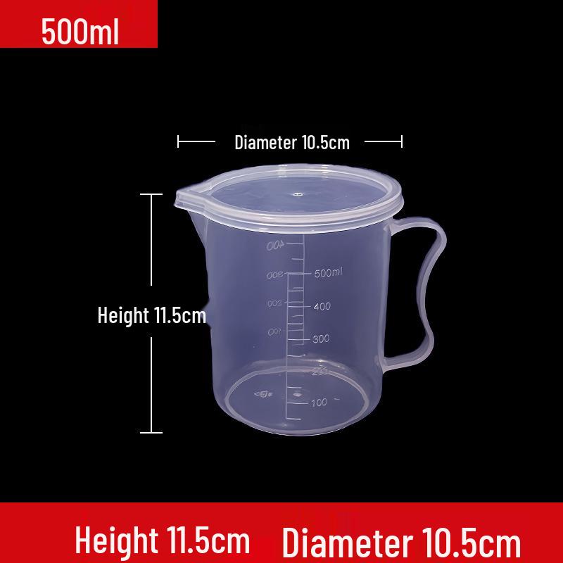 3000ml Thickened Plastic Graduated Measuring Cup with Lid for Baking and Dispensing