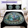 Dinosaur Kingdom Glass Pattern Bedding,Quilt Set Quilt Cover Pillowcase Home Birthday Gift (1*duvet Cover+2*pillowcase,without Core)