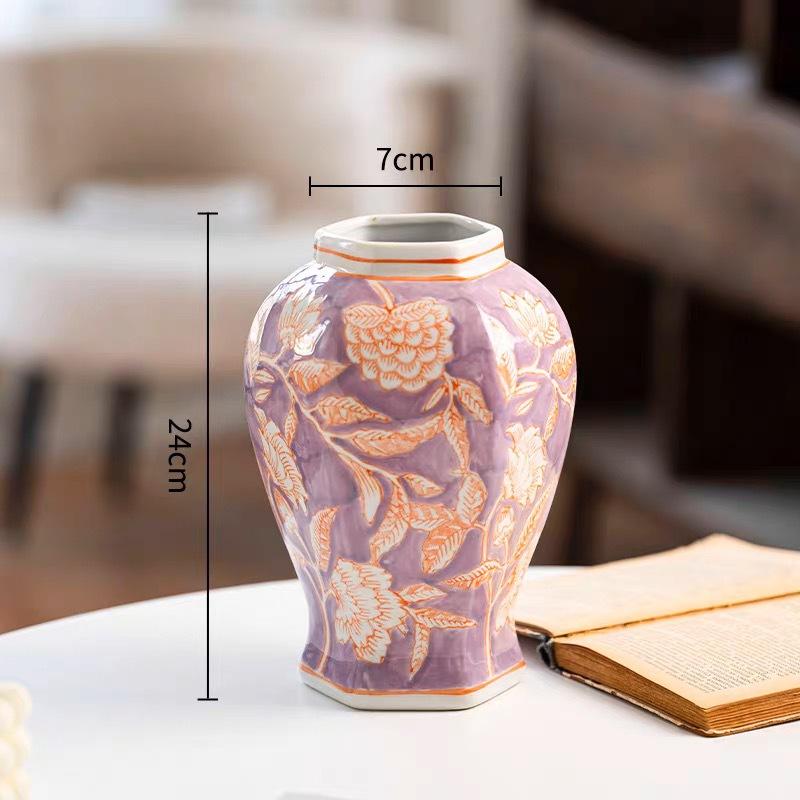 Modrobílá porcelánová váza Čínský styl Retro porcelánový květináč Květináč Hydroponie Terárium Domácí dekorační doplňky