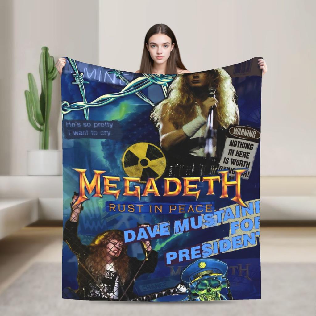 M-Megadethed Band  Blanket Quality Soft  Bedding Throws Winter Camping Couch Chair Sofa Bed Graphic Bedspread