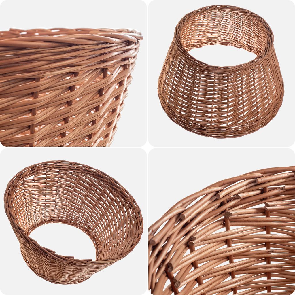 Weiden-Baumständerabdeckung 45 cm Abdeckung Korb Ständer Natur
