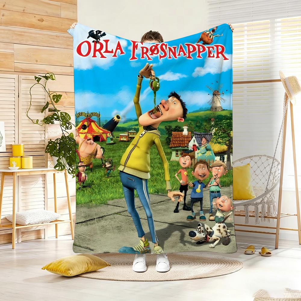 Детское мультяшное одеяло O-Orla Frosnapper, легкое, 240 г, фланелевое, мягкое, приятное для кожи, для летнего охлаждения