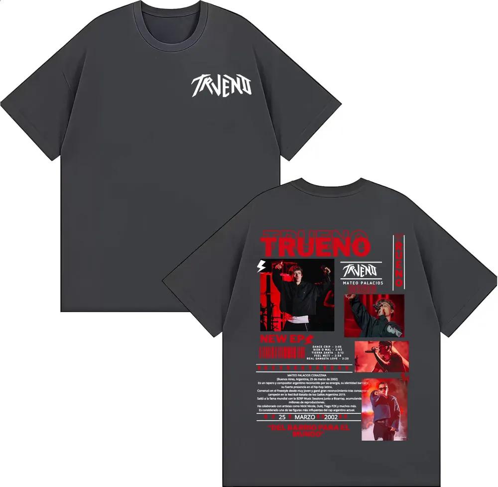 Trueno Mateo Palacios Tour 2026 New Cover Tshirts Unisex Women Fashion Gothic Hip Hop Tshirt Summer Tops Loose T Shirt Streetwear