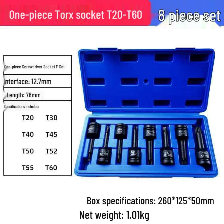 12-Punkt Torx Sechskant-Steckschlüsselsatz für pneumatische und elektrische Schlagschrauber – Schraubendreherbits für die Autoreparatur