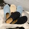 Summer New 2025 Women's Fabric Slippers Flat Hollow Sandals Trend Fashion Sports Beach Shoes Casual Soft Comfortable Slippers