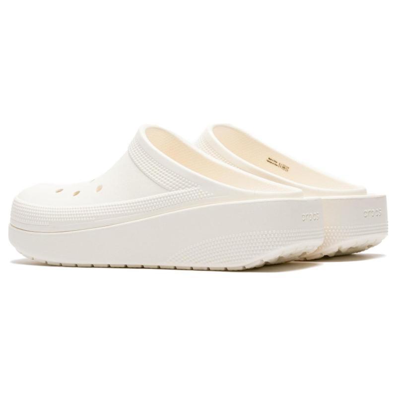 Crocs Classic Clogs Blunt Toe Sandals Chalk Unisex White