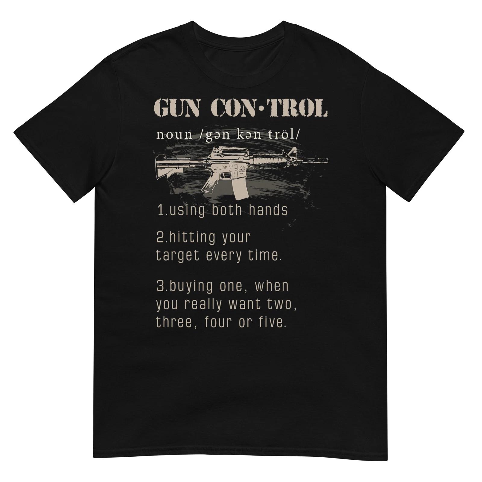 2nd Amendment Funny Gun Control Definition T-Shirt XL